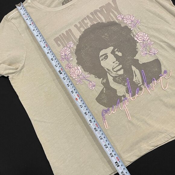 ~ NEW w/tags, XL Jimi Hendrix Tshirt Embroidery Purple Haze Pink Purple Gray Tan - Picture 7 of 16